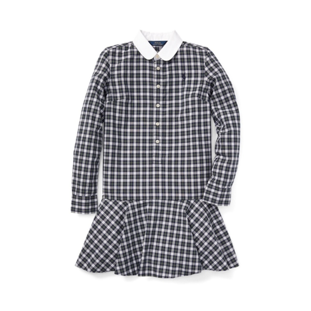 RALPH LAUREN Plaid Poplin Dress for Girls | size 6